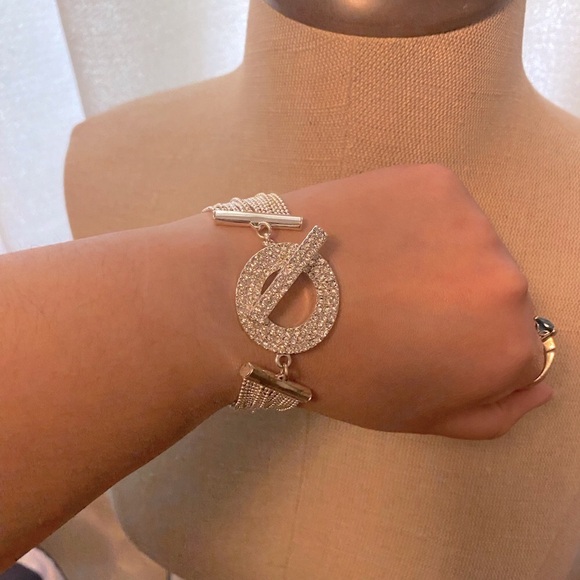 The Limited Jewelry - Limited Elegant Silver Bracelet with Crystal/Cubic Zirconia Accents!